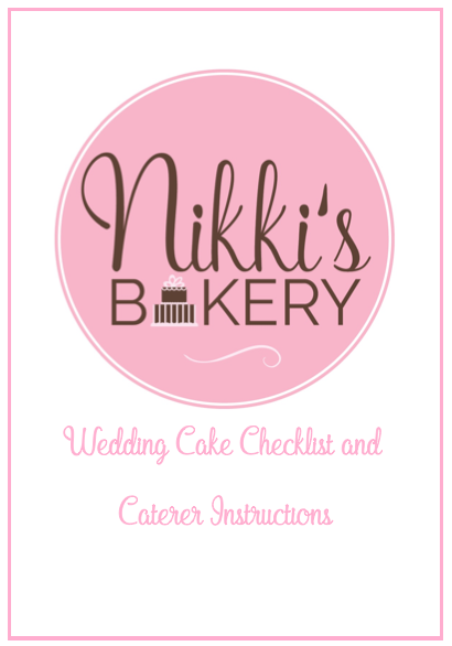 Wedding Cake Checklist and Caterer Instructions Guide